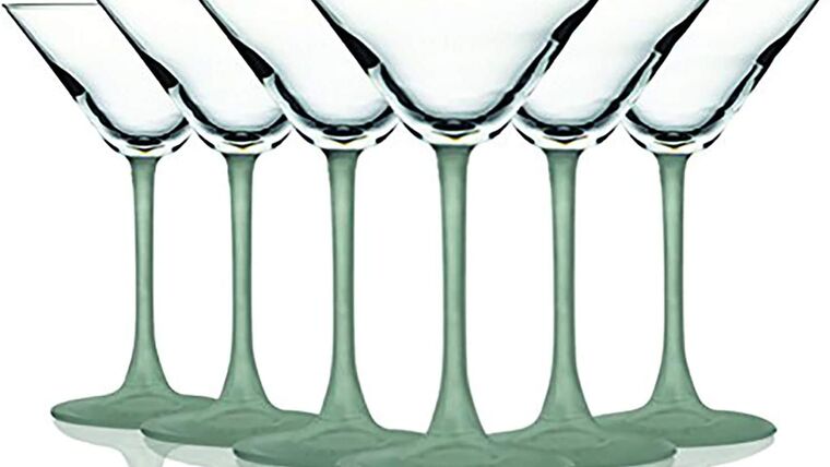 Martini Glass – Frost Accent Stem 10 oz Martini/Cocktail Wine Glasses – Set of 6 Additional Vibrant Colors Available | Rental Martini Glass – Frost Accent Stem 10 oz Martini/Cocktail Wine Glasses – Set of 6 Additional Vibrant Colors Available | Rental