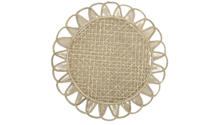 Sunshine Round Woven Placemat | Rental