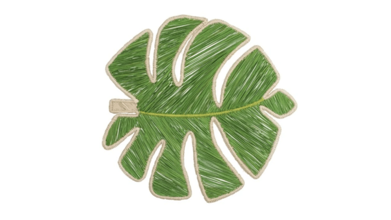 Green Leaf Woven Placemat | Rental