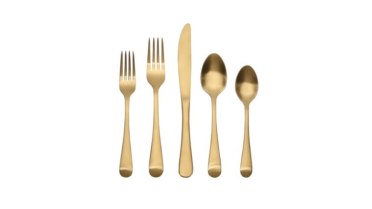 Arlo Gold Matte Dinner Teaspoon | Rental Arlo Gold Matte Dinner Teaspoon | Rental