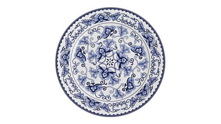 White/Blue Corsica Charger Plate | Rental White/Blue Corsica Charger Plate | Rental