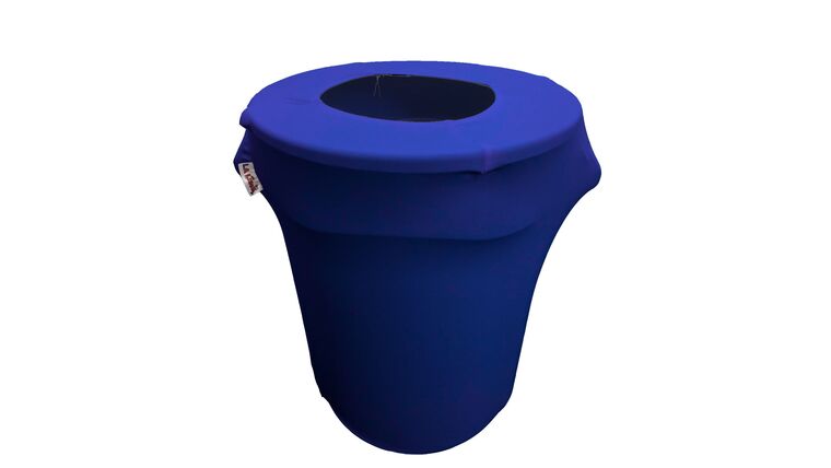 Spandex Trash Can Cover for 32-Gallon – Royal Blue | Rental