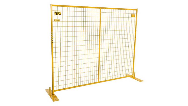 7.5′ x 6’H Yellow Perimeter Patrol Temporary Fencing Panels | Rental 7.5′ x 6’H Yellow Perimeter Patrol Temporary Fencing Panels | Rental