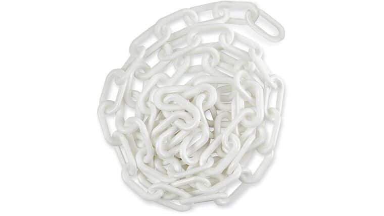 5′ White Plastic Stanchion Chain | Rental