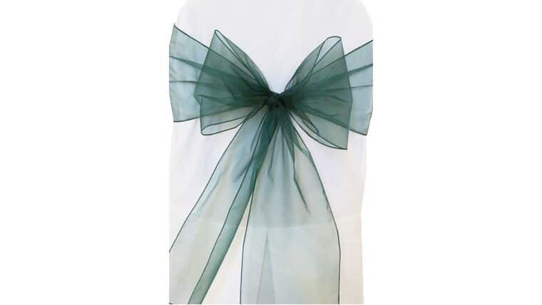 8″ x 108″ Hunter Green Organza Sash | Rental 8″ x 108″ Hunter Green Organza Sash | Rental