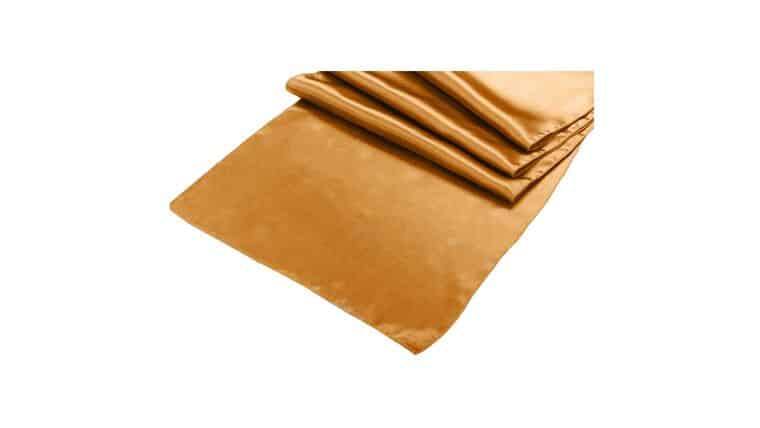 Satin Table Runner – Antique Gold | Rental Satin Table Runner – Antique Gold | Rental