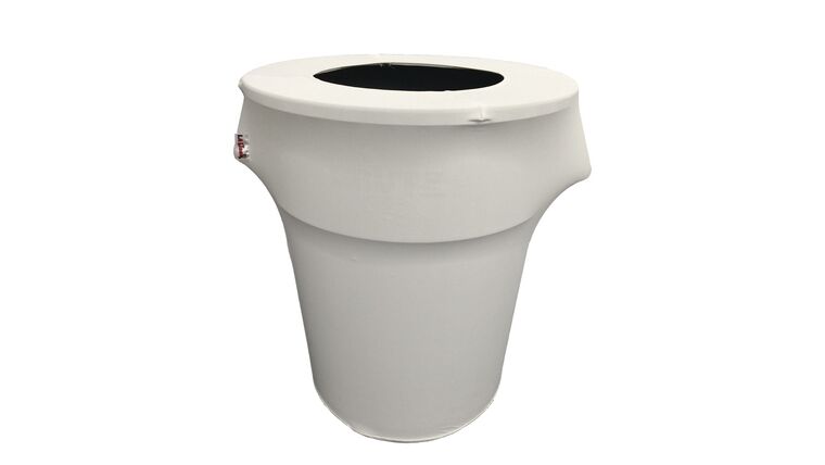 Spandex Trash Can Cover for 44 Gallon – Light Blue | Rental