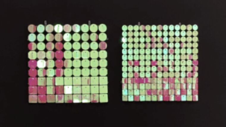 Sequin Shimmer 8’x8′ Backdrop Rental – Pink/Yellow Chameleon | Rental Sequin Shimmer 8’x8′ Backdrop Rental – Pink/Yellow Chameleon | Rental