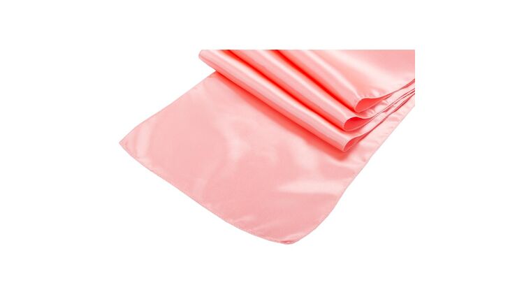 Satin Table Runner – Coral | Rental