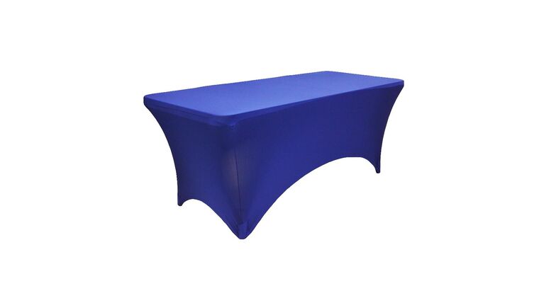 Spandex | Royal Blue | 6′ Rectangular Tablecloth | Rental