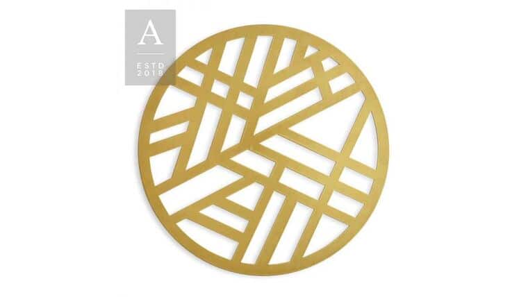 Charger Mat | Die-Cut Geomod | Gold | Rental