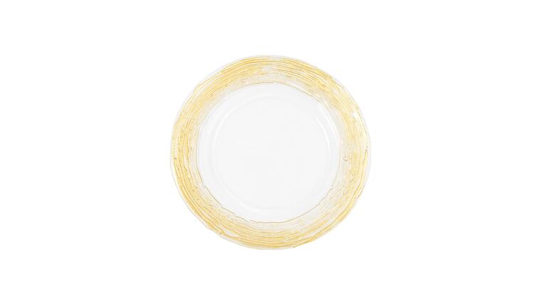 Twigs Glass Charger Plate with Twigs Trim – White/Gold | Rental Twigs Glass Charger Plate with Twigs Trim – White/Gold | Rental
