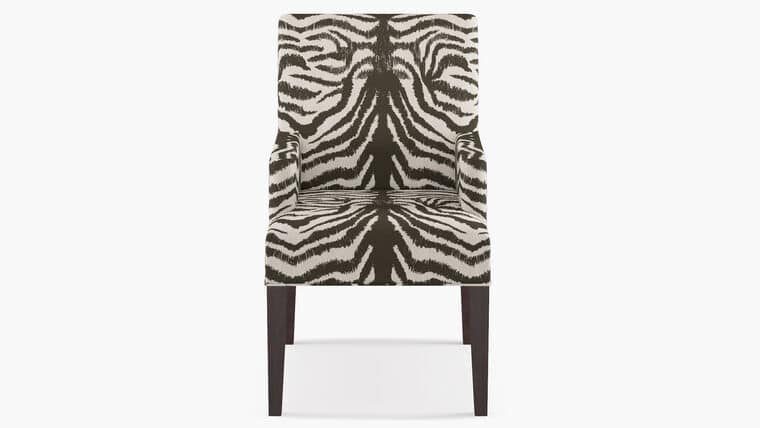 Accent Chair – Modern High-Back – Zebra | Rental