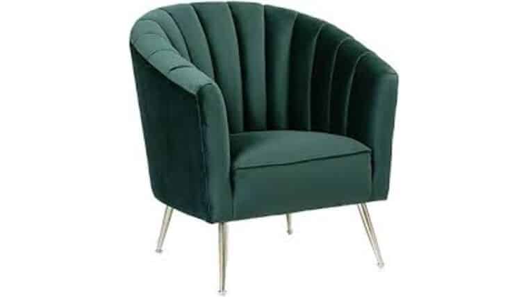 Manhattan Comfort Rosemont Velvet Accent Chair in Green and Gold | Rental Manhattan Comfort Rosemont Velvet Accent Chair in Green and Gold | Rental