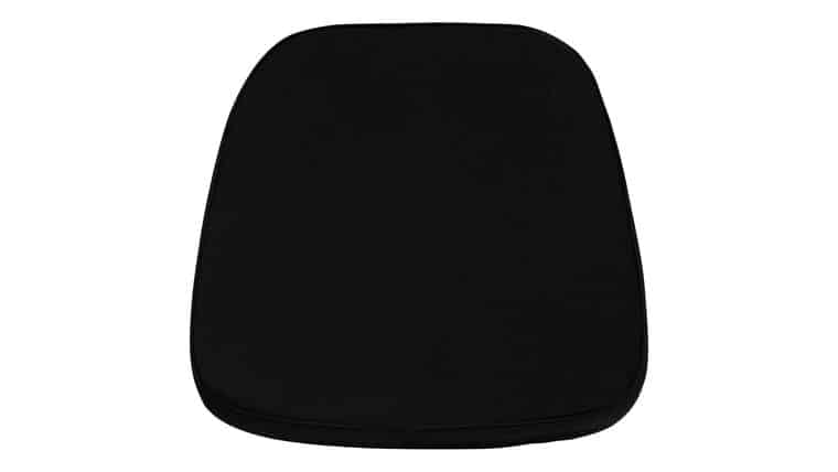 Chair Pad – Soft Black Fabric Chiavari Chair w/Ties Cushion | Rental Chair Pad – Soft Black Fabric Chiavari Chair w/Ties Cushion | Rental