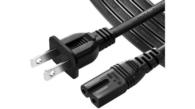 Power Cable | Black | 3′ (Polarized 7A) | Rental Power Cable | Black | 3′ (Polarized 7A) | Rental