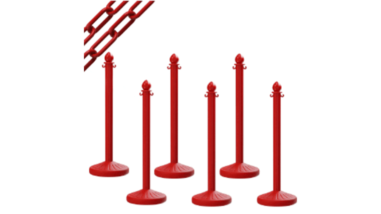 Plastic C Hook For Stanchion – Red | Rental Plastic C Hook For Stanchion – Red | Rental