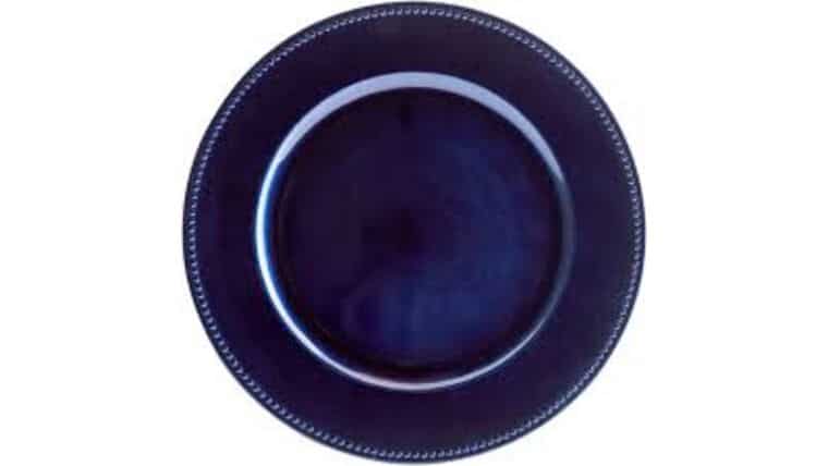 Charger Plate | Beaded Acrylic – Navy Blue | Rental Charger Plate | Beaded Acrylic – Navy Blue | Rental