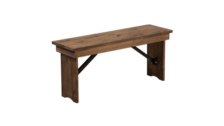 40″ Pine Wood Folding Farm Bench | Rental 40″ Pine Wood Folding Farm Bench | Rental