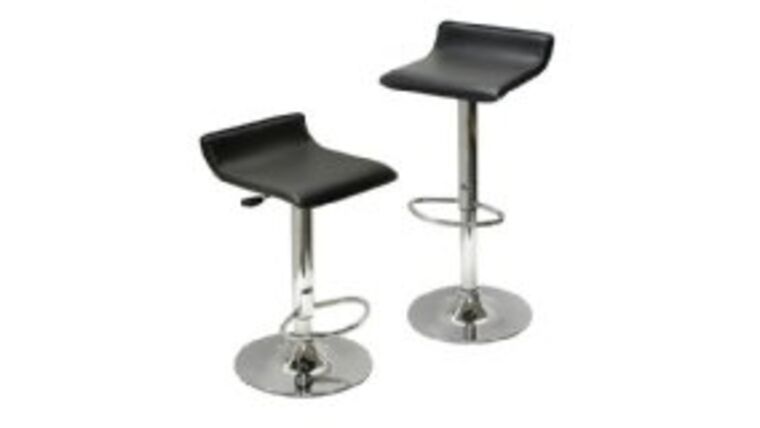 Winsome Air Lift Adjustable Stool With Chrome Legs – Black | Rental