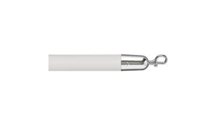 6′ White Vinyl Stanchion Rope w/Polished Chrome Ends | Rental 6′ White Vinyl Stanchion Rope w/Polished Chrome Ends | Rental