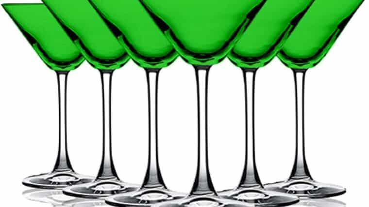 Martini Glass – Lime Green Top Accent 10 oz Martini/Cocktail Wine Glasses – Set of 6 by TableTop King – Additional Vibrant Colors Available | Rental Martini Glass – Lime Green Top Accent 10 oz Martini/Cocktail Wine Glasses – Set of 6 by TableTop King – Additional Vibrant Colors Available | Rental
