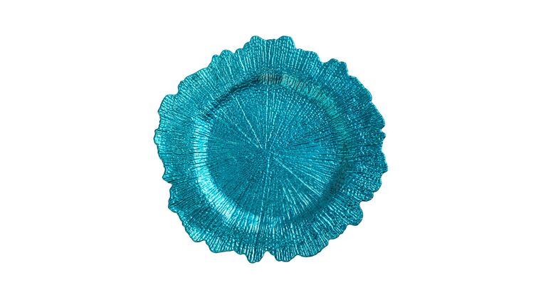 Reef Acrylic Charger Plate – Aqua Blue | Rental Reef Acrylic Charger Plate – Aqua Blue | Rental