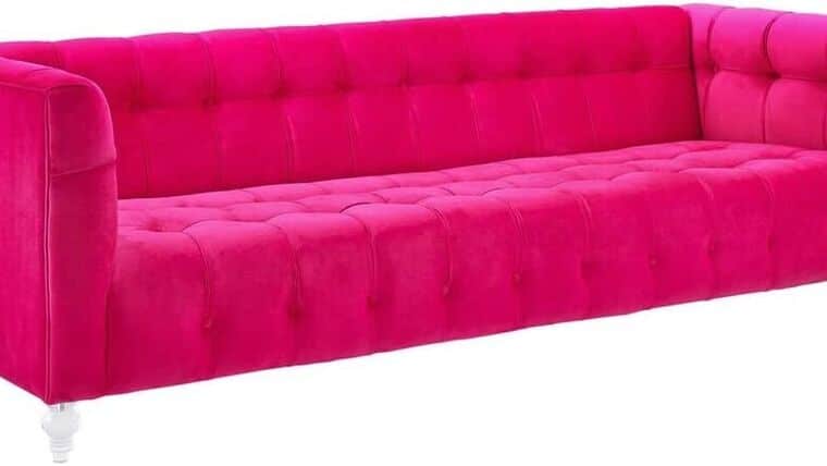 Bea Modern Velvet Sofa | Pink | Rental Bea Modern Velvet Sofa | Pink | Rental