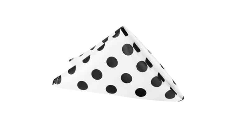 Satin | Polka Dot 20″x20″ Satin Napkin – Black & White | Rental