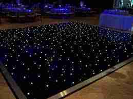 Custom Size | Matte Black LED Star Vinyl Dance Floor | Rental Custom Size | Matte Black LED Star Vinyl Dance Floor | Rental