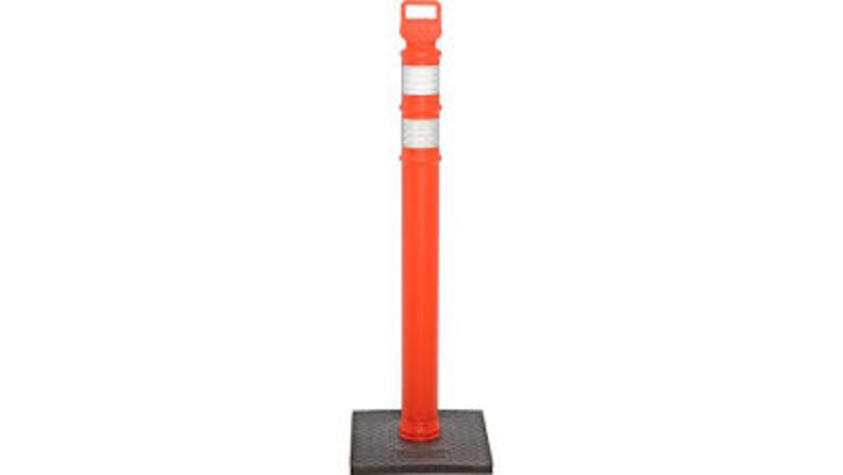 45″ Orange Delineator Post w/o Base With Reflective Lines | Rental 45″ Orange Delineator Post w/o Base With Reflective Lines | Rental