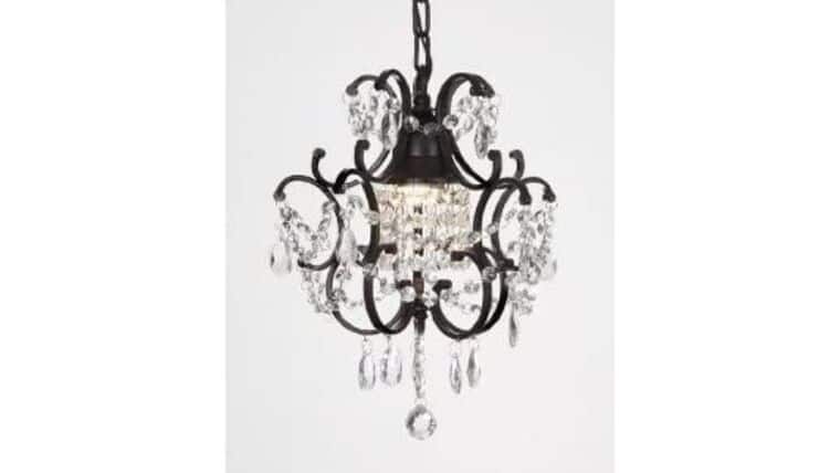 14″H x 11″W Chandelier Wrought Iron Crystal Chandelier | Rental 14″H x 11″W Chandelier Wrought Iron Crystal Chandelier | Rental