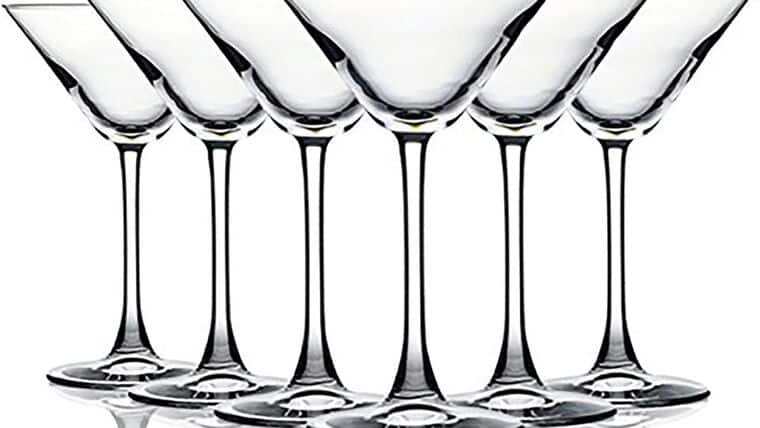 Martini Glass – Clear Accent Stem 10 oz Martini/Cocktail Wine Glasses – Set of 6 by TableTop King – Additional Vibrant Colors Available | Rental Martini Glass – Clear Accent Stem 10 oz Martini/Cocktail Wine Glasses – Set of 6 by TableTop King – Additional Vibrant Colors Available | Rental