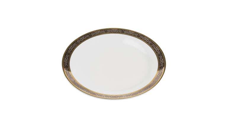 Cotillion Platinum with Gold Chop / Charger Plate 12″ | Rental