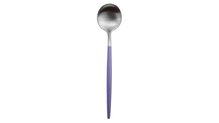 Modern Purple/Silver Matte Teaspoon | Rental Modern Purple/Silver Matte Teaspoon | Rental