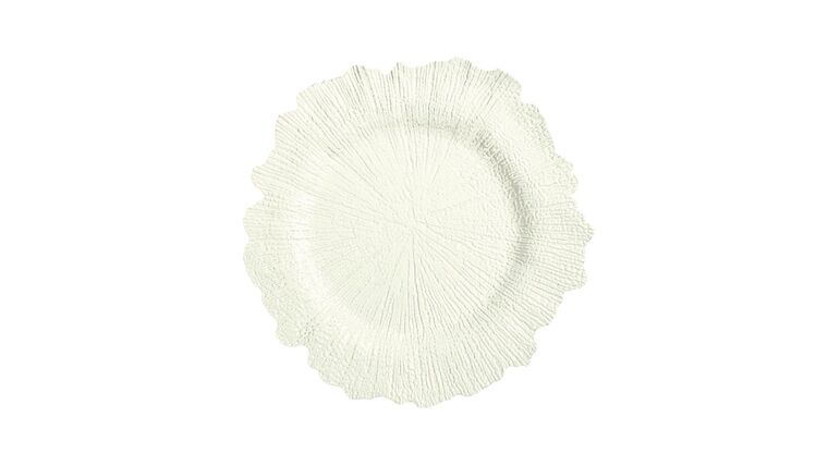 Reef Acrylic Charger Plate – Ivory | Rental Reef Acrylic Charger Plate – Ivory | Rental