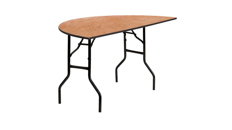Banquet Table | Wood | Half Round | 60″ | Rental Banquet Table | Wood | Half Round | 60″ | Rental