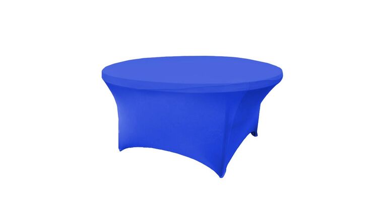 Spandex | Royal Blue | 4′ Round Tablecloth | Rental
