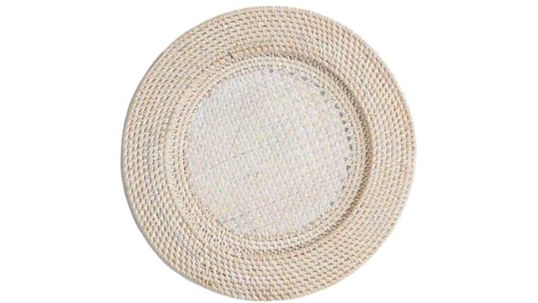 Rattan Round Charger Plate – White Wash | Rental Rattan Round Charger Plate – White Wash | Rental