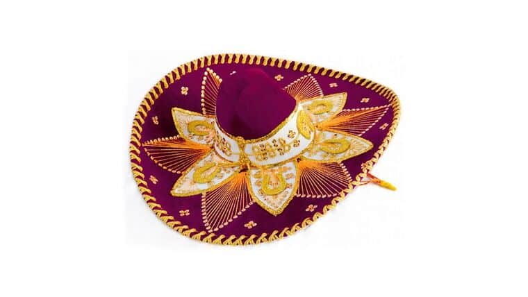Mariachi Sombrero – Burgundy & Gold | Rental Mariachi Sombrero – Burgundy & Gold | Rental