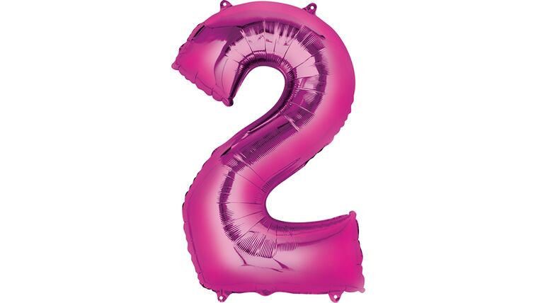 34″ Pink Number 2 Anagram Balloon | Purchase | Rental