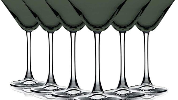 Martini Glass – Smoke Gray Top Accent Martini/Cocktail 10 oz Wine Glasses – Set of 6 by TableTop King – Additional Vibrant Colors Available | Rental Martini Glass – Smoke Gray Top Accent Martini/Cocktail 10 oz Wine Glasses – Set of 6 by TableTop King – Additional Vibrant Colors Available | Rental