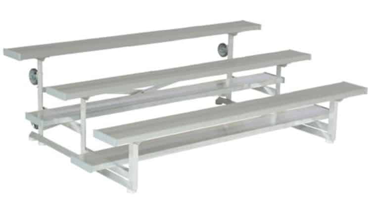 2 Row Tip N Roll Portable Aluminum Bleacher (Seats 10)- 7.6″ | Rental