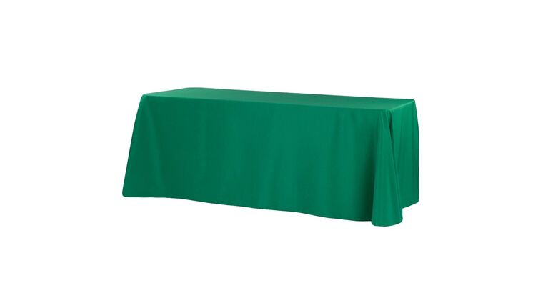 Polyester | Emerald Green | 90″ x 156″ | Tablecloth | Rental