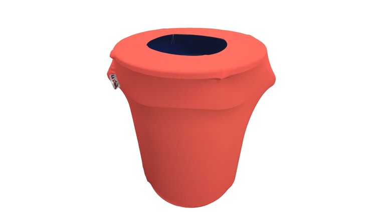 Spandex Trash Can Cover for 32-Gallon – Coral | Rental