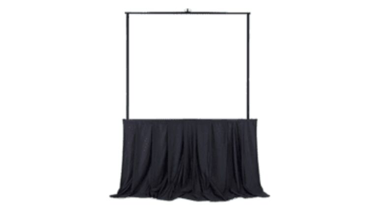 38″ x 73″ Tripod Screen Skirt – Black | Rental 38″ x 73″ Tripod Screen Skirt – Black | Rental