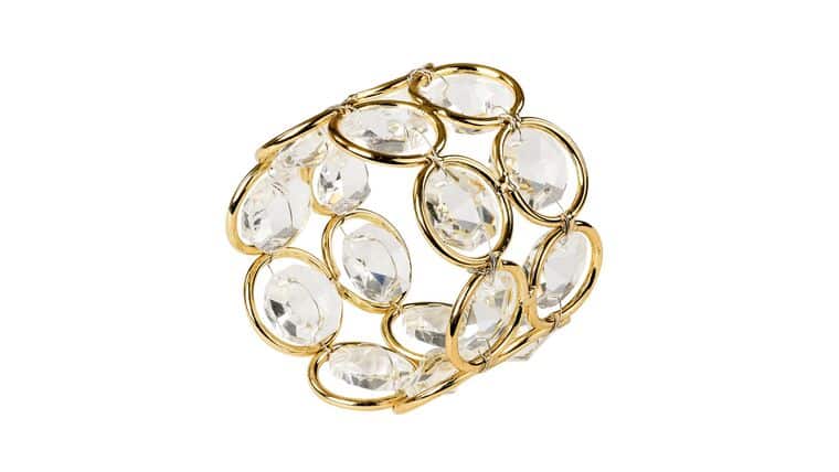 Napkin Ring Crystal – Gold | Rental