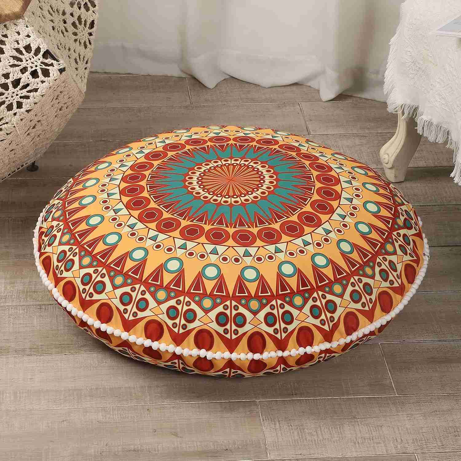 LOVMOC 32 inches Meditation Floor Cushion for Adults, Round Large Thick Floor Pillow, Memory Foam Filling, Orange : Home & Kitchen | Rental LOVMOC 32 inches Meditation Floor Cushion for Adults, Round Large Thick Floor Pillow, Memory Foam Filling, Orange : Home & Kitchen | Rental