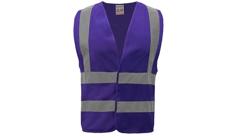 XL Purple GOGO Industrial Safety Vest with Reflective Stripes, ANSI/ISEA Standard | Rental XL Purple GOGO Industrial Safety Vest with Reflective Stripes, ANSI/ISEA Standard | Rental