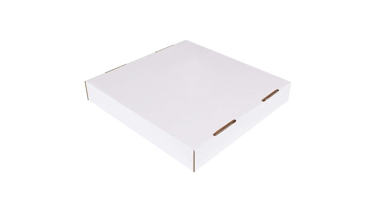 Corrugated Trash Can Lid Solid, 40 and 50 Gallon, 18″ x 18″ x 3″, White | Rental